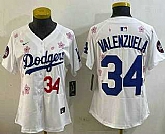 Women's Los Angeles Dodgers #34 Fernando Valenzuela White 2025 Tokyo Series Limited Jersey,baseball caps,new era cap wholesale,wholesale hats